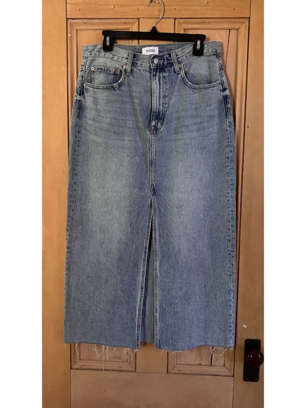 Pistola Womens Anthropologie Alice Brooklyn Split Skirt Size 30 Blue SP NWOT - Picture 4 of 12